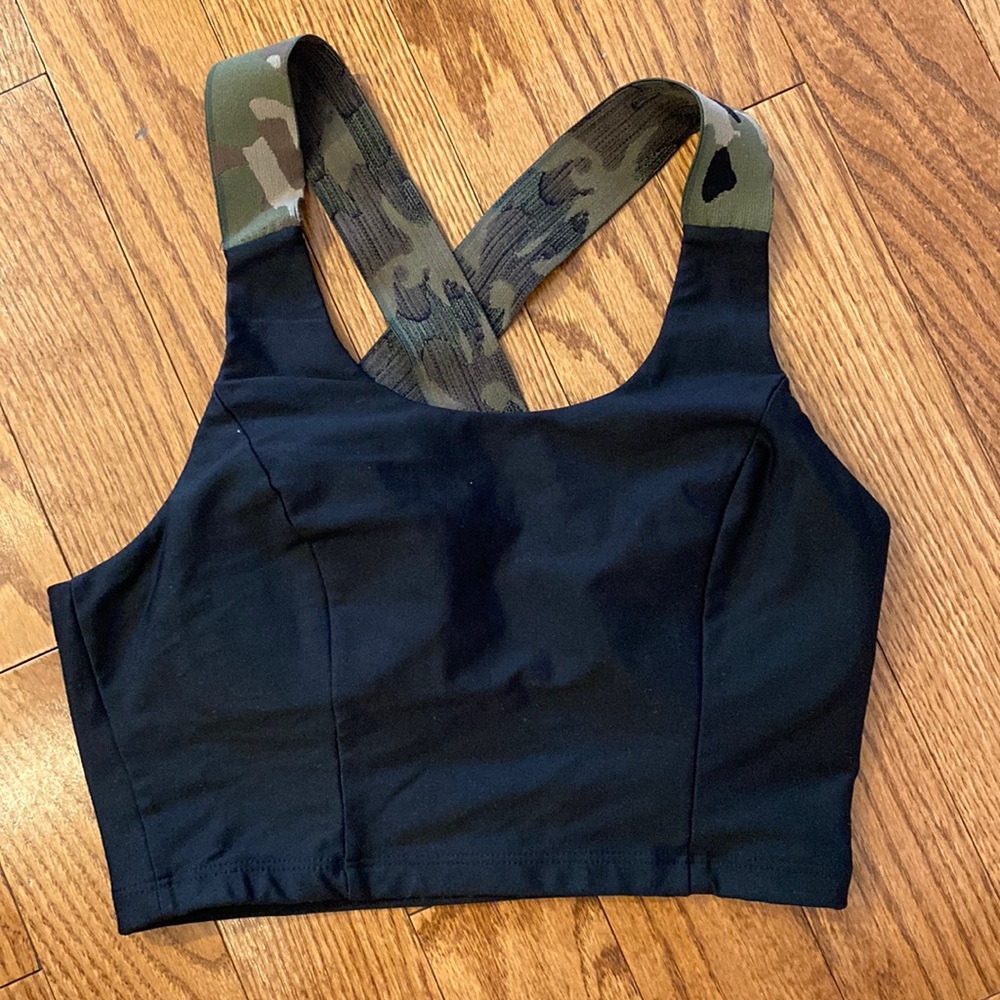 SoulCycle Camo Strap Sports Bra